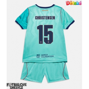 Barcelona Andreas Christensen #15 Dětské Alternativní dres komplet 2026-27 Krátký Rukáv (+ trenýrky)